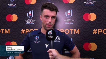 Adam Hastings wins Player of the Match for Scotland