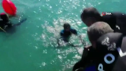 Deniz polisleri eğitim dalışı sırasında trol kapıları ve ağlar ele geçirdi