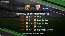Previa partido entre Barcelona y Sevilla Jornada 8 Primera División