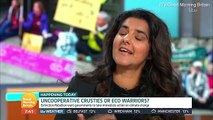 Piers Morgan and eco warrior clash over protests on ITV's GMB