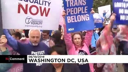 شاهد: مظاهرات في واشنطن للمطالبة بحماية حقوق المثليين والمتحولين جنسياً