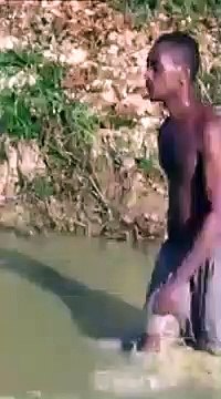 Un homme se fait attaquer par une anguille électrique dans une rivière et passe un sale moment