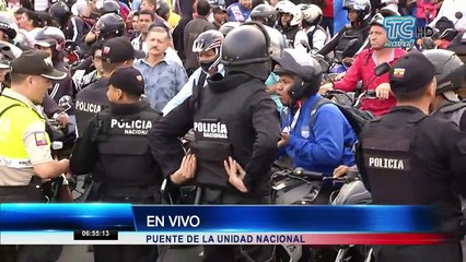 VIDEO | Durán: uniformados activan restricción vehicular en el Puente de la Unidad Nacional