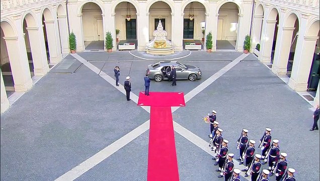 Roma - Conte riceve il Segretario Generale della Nato a Palazzo Chigi (09.10.19)