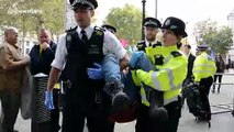 Police arrest Extinction Rebellion protesters, including 91-year-old man, outside Cabinet Office