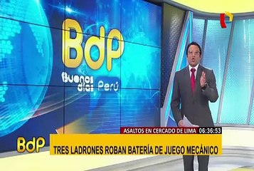 Comas: tres delincuentes roban batería de juego mecánico
