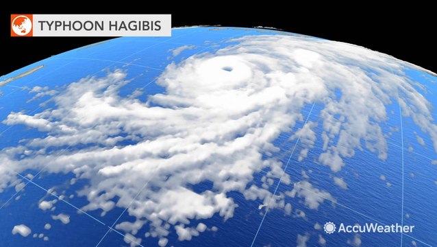 Powerful Hagibis churns toward Japan