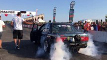 06 FEH 06 Yunanistanda Ülkemizi Temsil eden BMW E30 Antalya Drag Yarışları Kalkış ve Lastik ısıtma