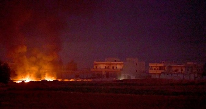 Tel Abyad'daki terör hedefleri roketatar ve obüslerle vuruluyor