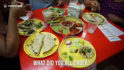 American couple gives away tacos after buying stand in Mexico