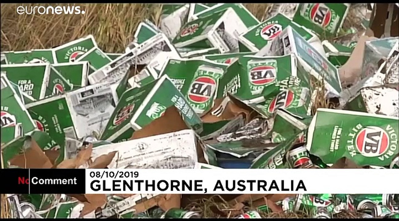 Lastwagen kippt um und verliert Bierlieferung