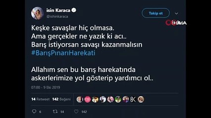 Ünlülerden Barış Pınarı Harekatı'na destek