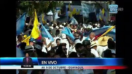 Andrés Roche, Gerente de la ATM, se pronuncia durante la Marcha por la Paz