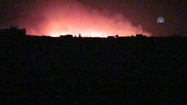 Barış Pınarı Harekatı - Tel Abyad'daki terör hedefleri obüs atışlarıyla vuruluyor (4)