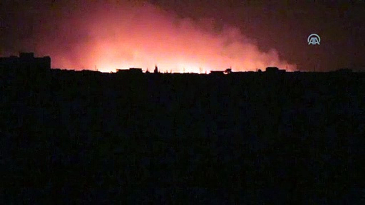 Barış Pınarı Harekatı - Tel Abyad'daki terör hedefleri obüs atışlarıyla vuruluyor (4)