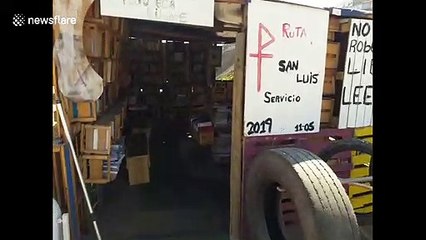 Recycled trash made into library in Chile
