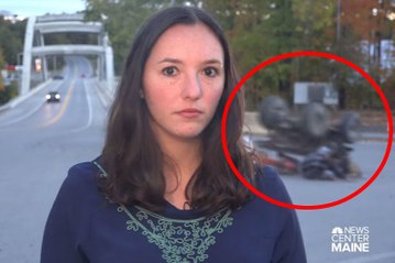 La noticia sucede detrás de esta reportera sin que ella se entere…
