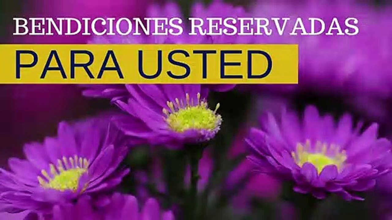 BENDICIONES RESERVADAS PARA USTED