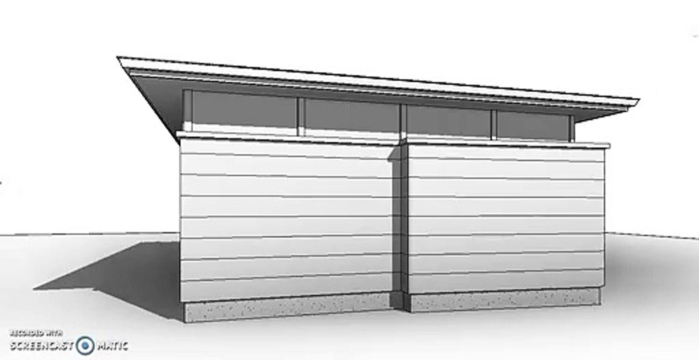 simple garage with projection