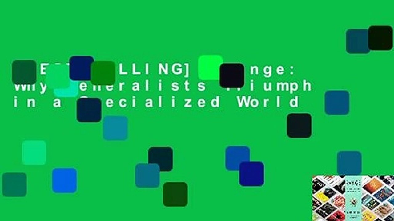 [BEST SELLING]  Range: Why Generalists Triumph in a Specialized World