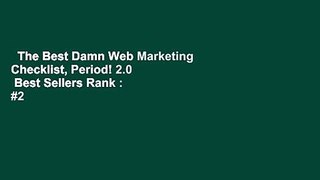 The Best Damn Web Marketing Checklist, Period! 2.0  Best Sellers Rank : #2