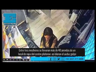 Entre 3 mecheros se llevaron más de 40 prendas de un local: así dieron el audaz golpe