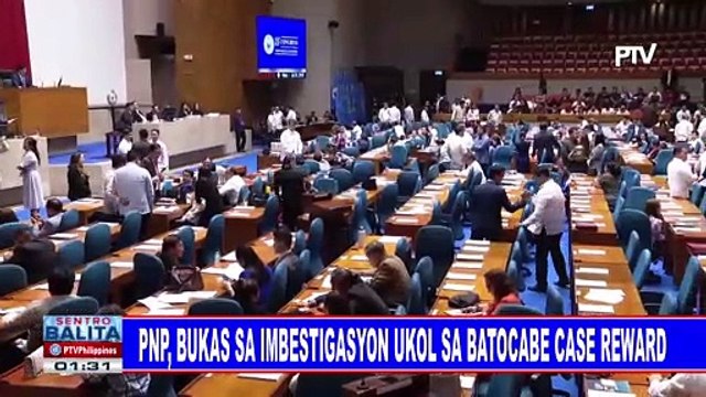 PNP, bukas sa imbestigasyon ukol sa Batocabe case reward