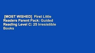 [MOST WISHED]  First Little Readers Parent Pack: Guided Reading Level C: 25 Irresistible Books