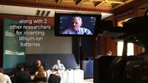 Chemist John Goodenough reacts to receiving Nobel prize