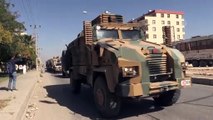 Barış Pınarı Harekatı - Suriye Milli Ordusu mensuplarını taşıyan 20 araçlık konvoy Akçakale'ye ulaştı - ŞANLIURFA