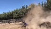 ATV Rider Crashes Quad Bike into Dirt Ramp