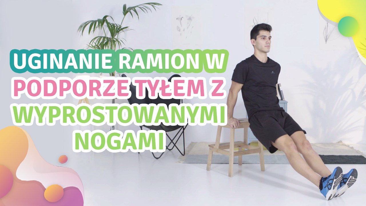Uginanie ramion w podporze tyłem z wyprostowanymi nogami - Krok do Zdrowia