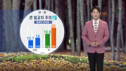 [날씨] 내일 큰 일교차 주의...동해안에 비바람 / YTN