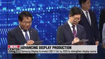 Pres. Moon welcomes Samsung's US$ 11 bil. investment plan to maintain pole position in display market
