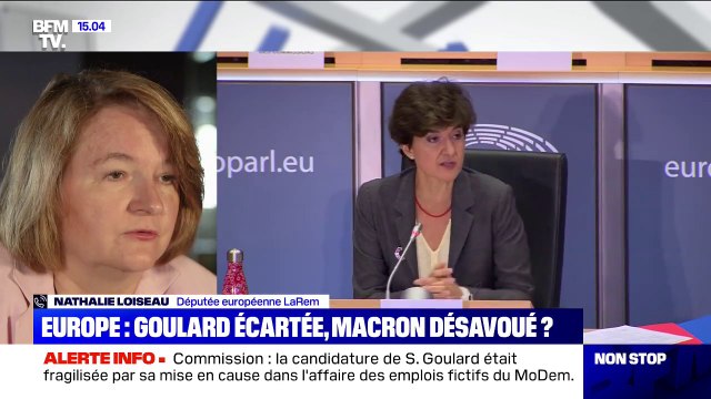 Sylvie Goulard paie la rancune de ceux qui ont eu des déboires et ne l'acceptent pas. Nathalie Loiseau (LaRem) tacle les députés français qui ont voté contre la candidature de Sylvie Goulard