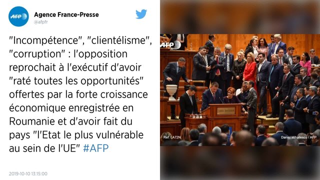 Roumanie. La Première ministre sociale-démocrate renversée par le parlement