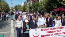 Uşak'ta 'Meme Kanseri Farkındalık Ayı' yürüyüşü