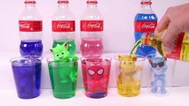 PJ Masks Transform Into Spiderman Talking Tom And Learn Colors Coca Cola Bottles Toys For Kids