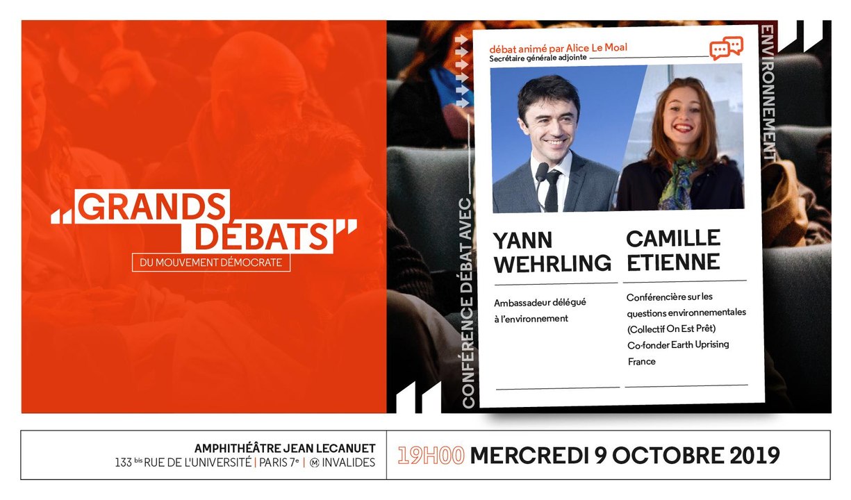 Les Grands Débats - Environnement : Yann Wehrling & Camille Etienne - 091019