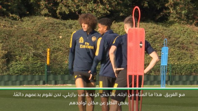 حصري: كرة قدم: جيلبرتو سيلفا يدعم دافيد لويز ليكون على قدر التوقعات في آرسنال