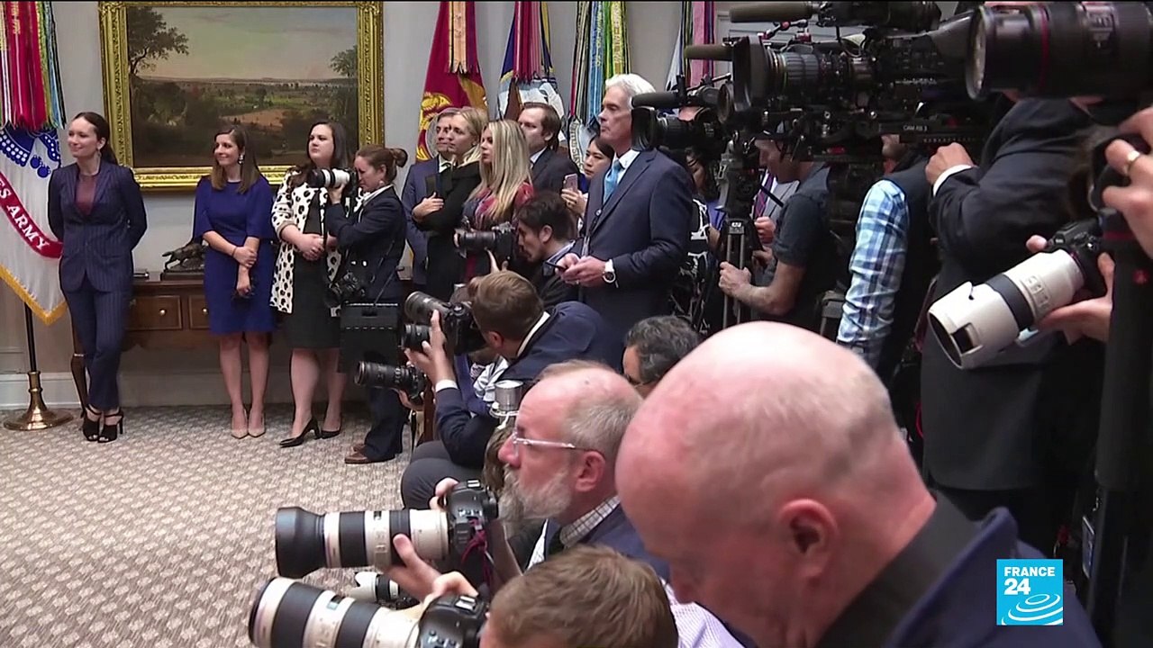 Donald Trump defends his decision to leave the...