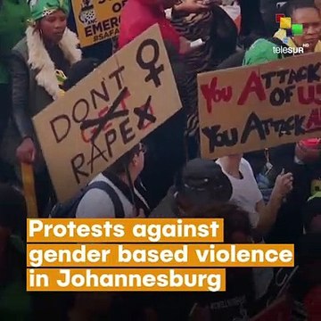 Protests Against Gender Based Violence In Johannesburg
