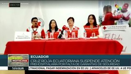 Cruz Roja de Ecuador suspende atención prehospitalaria