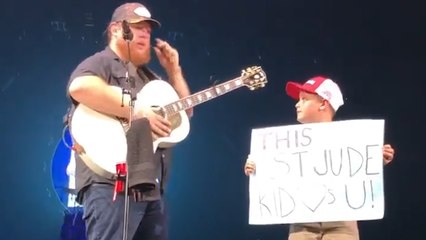 Luke Combs Lifts 'St. Jude Kid' On Stage, Dedicates Song To Him
