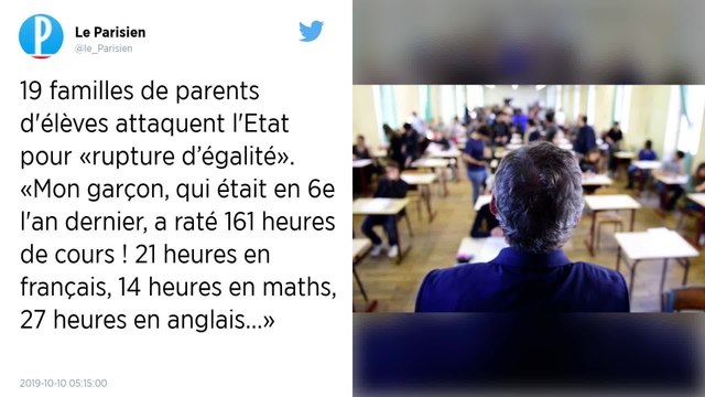 Profs non remplacés. Des parents de Seine-Saint-Denis attaquent l'État en justice