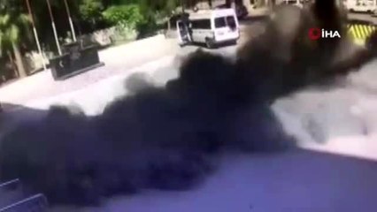 Roketin düşme anı kamerada