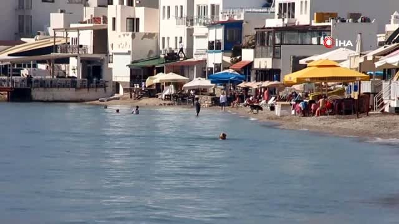 Bodrum sahilleri Ekim ayında doldu taştı