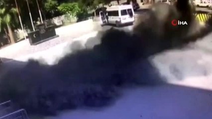 Roketin düşme anı kamerada