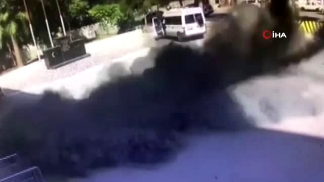 Roketin düşme anı kamerada