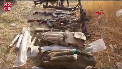 Teröristler silah ve mühimmatlarını bırakarak kaçtı!